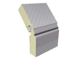 Panneau sectionnelle CRAWFORD aspect extérieur gaufré avec motif losanges