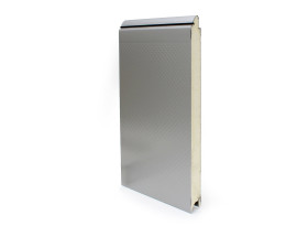Panneau sectionnelle de la marque CRAWFORD anti pince doigt en aluminium avec motif losanges.